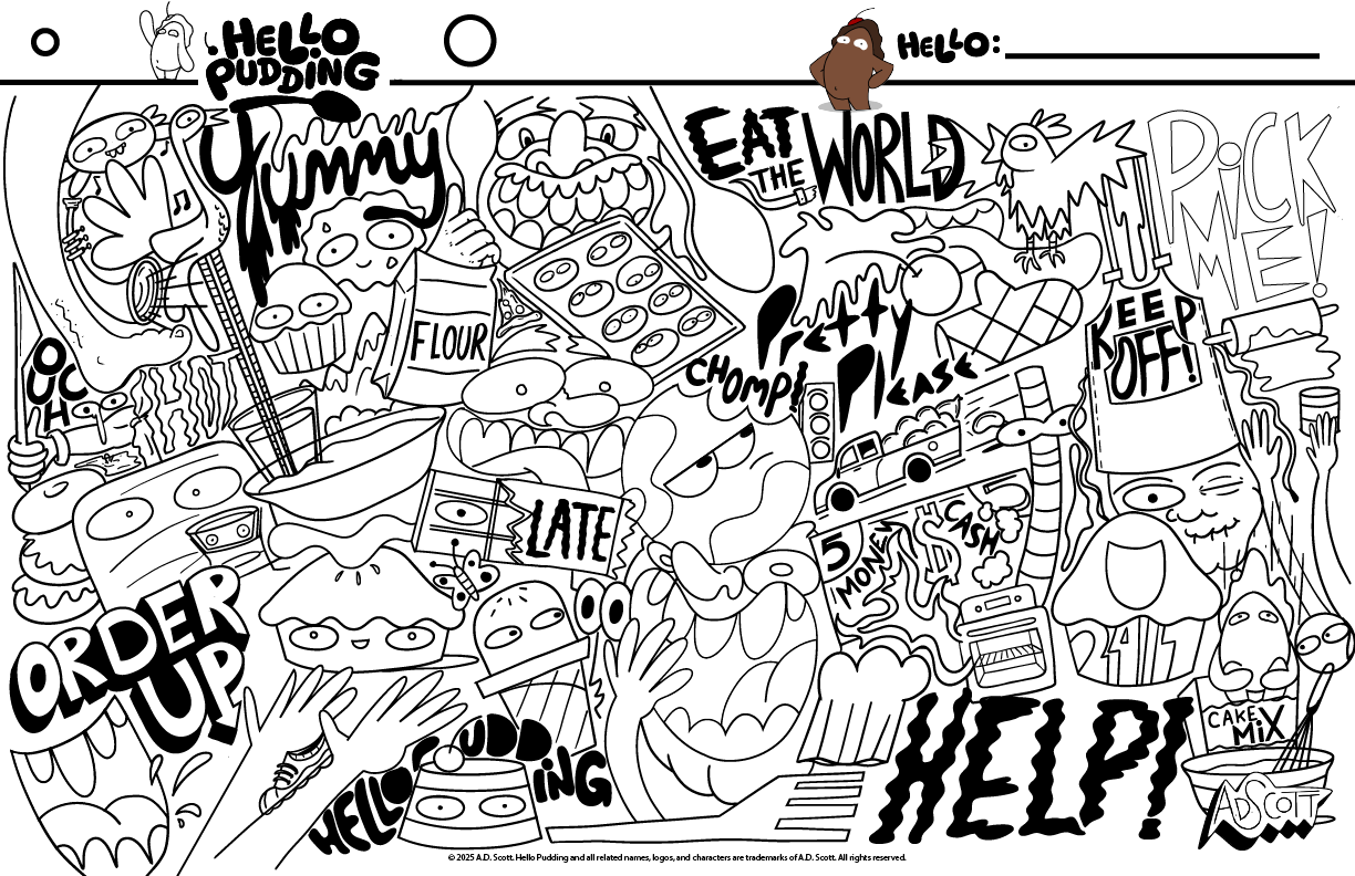 Hello Pudding Placemat